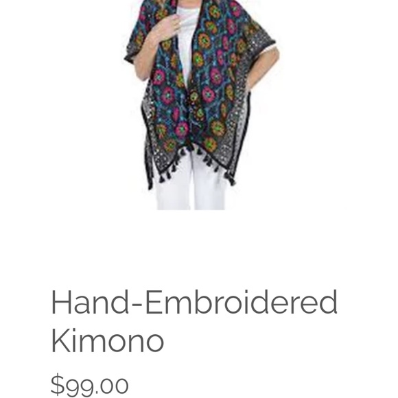 Hand embroidered kimono - Picture 3 of 3